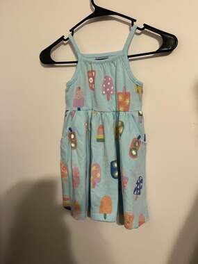 Garanimals Toddler Girls Blue Popsicle Print Tank Dress Size 4T